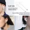 NILSTOREY Earrings for Earbuds Holder Clips, 1 Pair Clip-On Anti Lost Earring Strap for Earbuds (Non Piercing), Wireless Earhooks Earbuds Earphone Holder (Circle Style) view 2