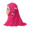 ALEDLE-LIFE Kids Girls Crystal Flower Muslim Khimar Hijab Headscarf Elastic Beanie Arab Scarf Shawls Islamic Turban Cap view 2