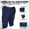 Exxact Sports Proline Youth Integrated Football Pants with 7 Flex Pads, Lightweight Football Practice Pants for Protection (YL, Navy Blue) view 3