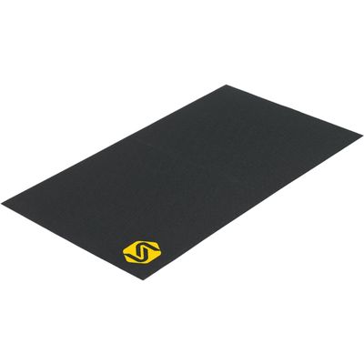 Saris Bike Trainer Accessory Mat - 65" x 36" PVC Foam - Non-Slip Surface Protects Floors from Sweat & Grime, Durable for Indoor Cycling and Exercise Equipment