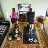 Saris Bike Trainer Accessory Mat - 65" x 36" PVC Foam - Non-Slip Surface Protects Floors from Sweat & Grime, Durable for Indoor Cycling and Exercise Equipment view 2