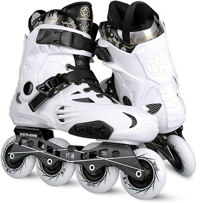 Inline Skates, Roller Skate Poles Ankle Protection Replacement Roller, Inline Skates Adults Unisex Fitness Skates Roller Skates,7/41 White