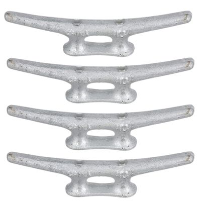 MarineNow Galvanized Iron Dock Cleat Choose Size 4", 6", 8", 10", 12", 14" and Pack Size (12", 04-Pack)