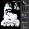 WSJYP Inline Skates, Roller Skate Poles Ankle Protection Replacement Roller, Inline Skates Adults Unisex Fitness Skates Roller Skates,S(32~36)-White view 2