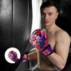 Spall Pro US MMA, Kickboxing, Muay Thai Boxing Leather Gloves for Men & Women Scary Red - 6 OZ view 3
