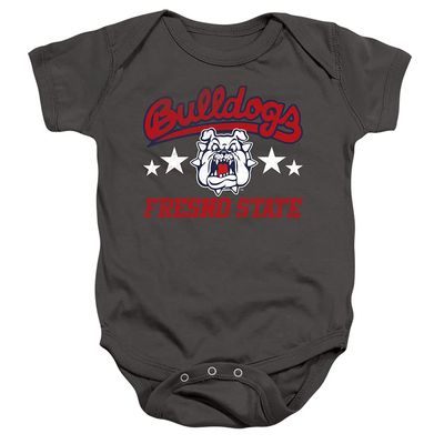 Fresno State Bulldogs Official Bulldogs Unisex Infant Snap Suit for Baby,Charcoal, 6 Months