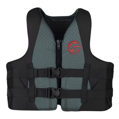Full Throttle Adult Rapid Dry Neoprene Life Jacket, L/XL, Grey