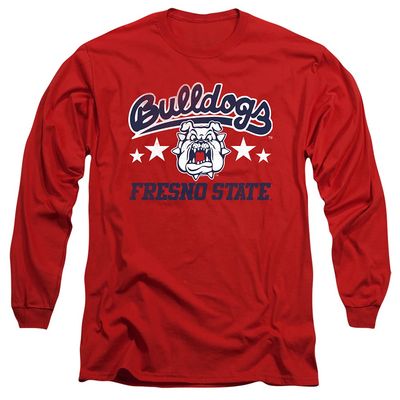 Fresno State Bulldogs Official Bulldogs Unisex Adult Long-Sleeve T Shirt,Red, 3X-Large