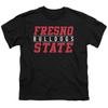 Fresno State Bulldogs Official Between The Lines Unisex Youth T Shirt,Black, Large view 1