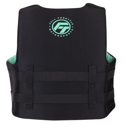 Full Throttle Adult Rapid Dry Neoprene Life Jacket, L/XL, Aqua