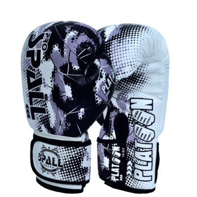 Spall Pro US Boxing Gloves for Kids, Men & Women - Pro Training Sparring Punching Gloves - Muay Thai MMA, Kickboxing Heavy Bag Workout Leather Boxing Gloves Platoon - 10oz White