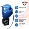 Spall Pro US MMA, Kickboxing, Muay Thai Boxing Leather Gloves for Men & Women Fight Blue - 8 OZ view 2