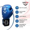Spall Pro US MMA, Kickboxing, Muay Thai Boxing Leather Gloves for Men & Women Fight Blue - 14 OZ view 2