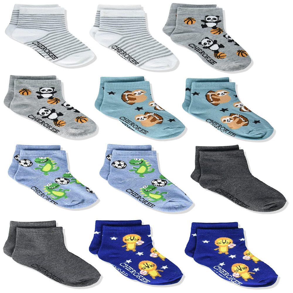 Cherokee Baby Boys Classic 12 Pack Shorty Ankle Socks