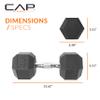 CAP Barbell 40 LB Coated Hex Dumbbell Weight, New Edition view 4