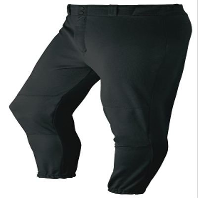 Martin Sports Youth Girls' Double Knit Polyester, Belt Loop Softball Pants (Black, Small)