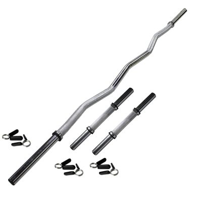 Ader Hollow E-Z Curl 1" Bar & 14" Hollow Dumbbell Handles w/Spring Collars (Regular Hollow Bar Kit)