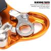 EVTSCAN Self Locking Climbing Rope Grab,Adjustable Fall Protection Rope Grab for 10-13mm Ropes,Lightweight Aluminum Safety Ascender for Rock Climbing Rappelling Rescue view 3