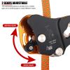 EVTSCAN Self Locking Climbing Rope Grab,Adjustable Fall Protection Rope Grab for 10-13mm Ropes,Lightweight Aluminum Safety Ascender for Rock Climbing Rappelling Rescue view 4