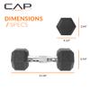 CAP Barbell 15 LB Coated Hex Dumbbell Weight, New Edition view 4