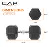 CAP Barbell 45 LB Coated Hex Dumbbell Weight, New Edition view 4