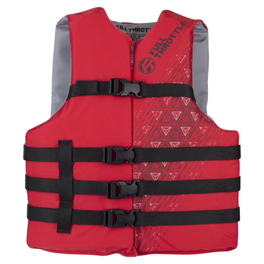 Full Throttle Adult Universal Ski Vest, Universal, Red