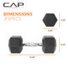 CAP Barbell 20 LB Coated Hex Dumbbell Weight, New Edition view 4