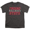 Fresno State Bulldogs Official Between The Lines Unisex Youth T Shirt,Charcoal, Medium view 1