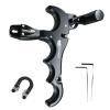 xxiaojun Compound Bow Aid Releaser and D Loop RopeAdjustable Can Rotate 360 Thumb Release Bow Aluminum Alloy AidsArchery Release Aids (4 Fingers-Bow Release -Black) view 1