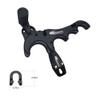 xxiaojun Compound Bow Aid Releaser and D Loop RopeAdjustable Can Rotate 360 Thumb Release Bow Aluminum Alloy AidsArchery Release Aids (4 Fingers-Bow Release -Black) view 2