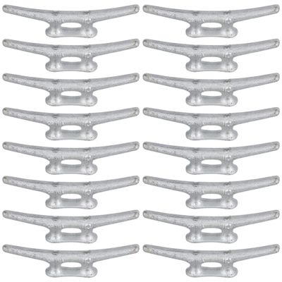 MarineNow Galvanized Iron Dock Cleat Choose Size 4", 6", 8", 10", 12", 14" and Pack Size (6", 16-Pack)