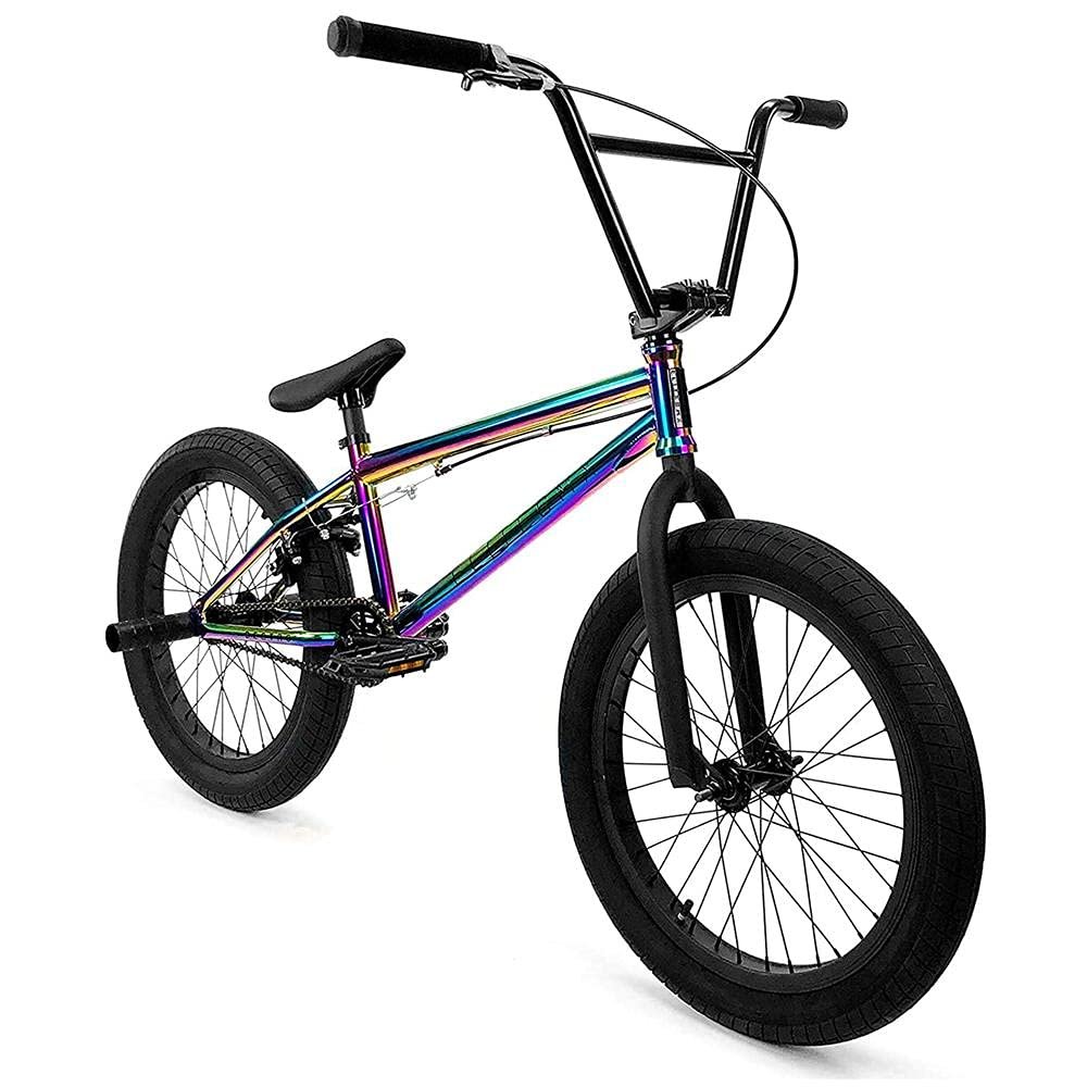 Elite BMX Bicycle 18", 20" & 26" Model Freestyle Bike - 3 Piece Crank (Oil Slick, 20")