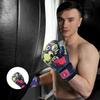 Spall Pro US MMA, Kickboxing, Muay Thai Boxing Leather Gloves for Men & Women Scary Green - 6 OZ view 3
