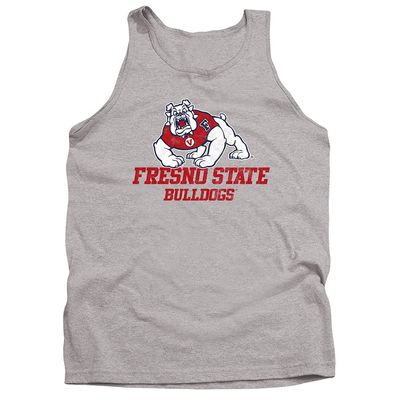 Fresno State Bulldogs Official Bulldogs Logo Unisex Adult Tank Top,Athletic Heather, Medium