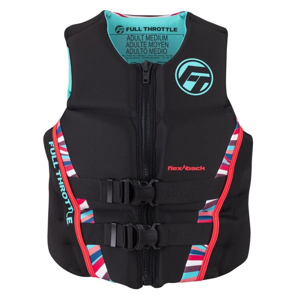 Full Throttle Women's Rapid Dry Flex Back Life Jacket, Small