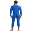 Yeeye Men's One Piece Turtleneck Zipper Leotard Full Bodysuit Stretchy Unitard Costume Dancewear Blue X-Large view 4