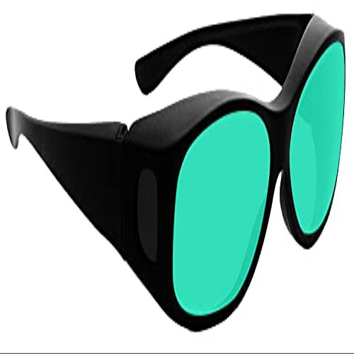 ATTENUTECH Laser Safety Glasses Helium Neon Alignment HENE in Black Fitover Frame Protection Levels OD 5+ from 190-380nm; OD 2+ from 633nm