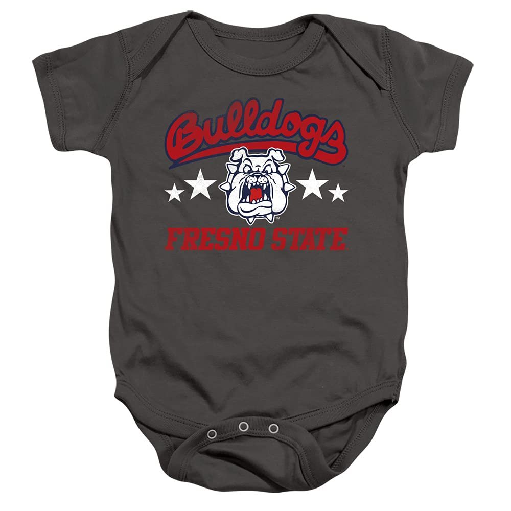 Fresno State Bulldogs Official Bulldogs Unisex Infant Snap Suit for Baby,Charcoal, 12 Months