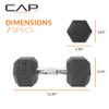 CAP Barbell 30 LB Coated Hex Dumbbell Weight, New Edition view 4