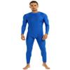 Yeeye Men's One Piece Turtleneck Zipper Leotard Full Bodysuit Stretchy Unitard Costume Dancewear Blue Large view 1