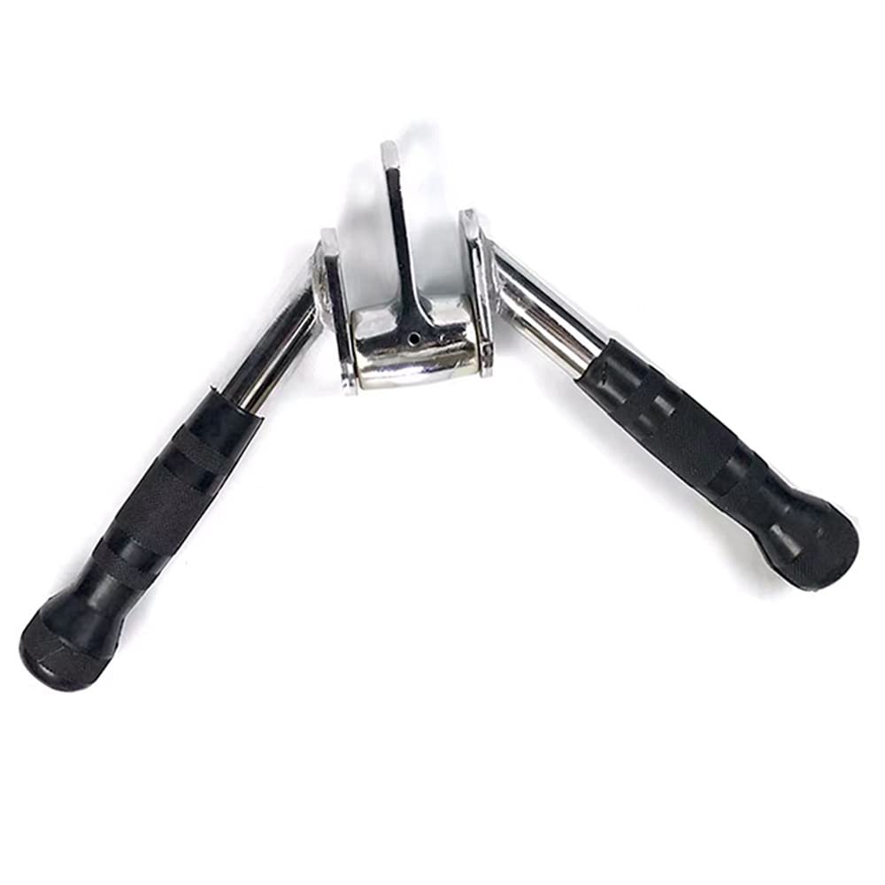 LKP Press Down V-Shaped Bar Cable Attachment Pulldown Bar Multi Gym Exercise Handle Revolving Pull Down Attachment for Fitness Workout