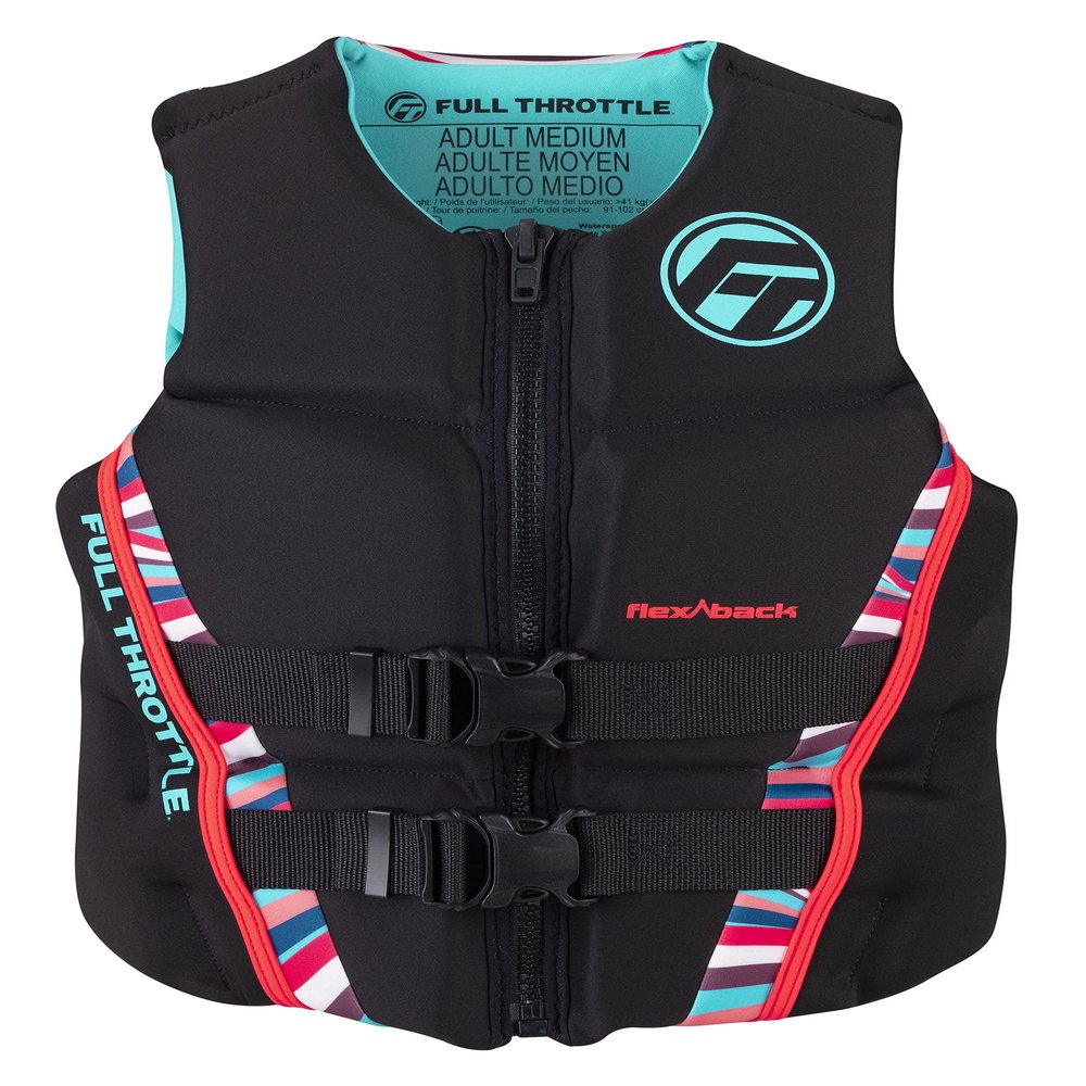 Full Throttle Women's Rapid Dry Flex Back Life Jacket, Medium