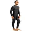 Yeeye Men's One Piece Turtleneck Zipper Leotard Full Bodysuit Stretchy Unitard Costume Dancewear Black X-Large view 3