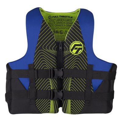 Full Throttle Adult Rapid Dry Neoprene Life Jacket, Blue, 2XL/4XL