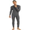 Yeeye Men's One Piece Turtleneck Zipper Leotard Full Bodysuit Stretchy Unitard Costume Dancewear Grey Medium view 2