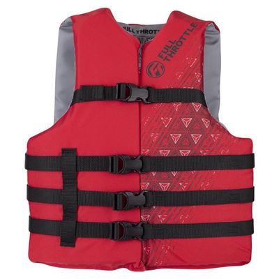 Full Throttle Adult Universal Ski Vest, Oversize, Red