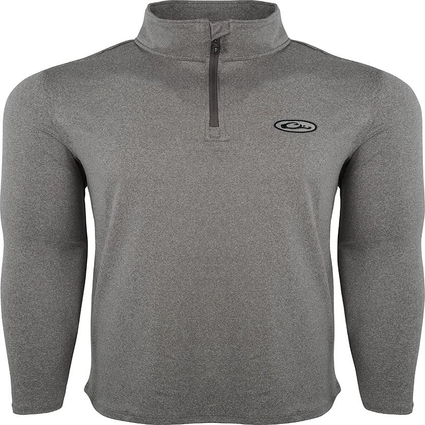 Drake Waterfowl Microlite Performance Half Zip Charcoal 2Xlarge