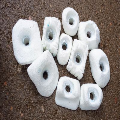 Small Holds Climbing Pack of 10 Bolt-on Holds of Foot and Crimp Size (White)