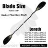 Z&J SPORT Sea Kayak Paddle Full Carbon with Paddle Bag, Adjustable Recreational Touring Kayak Paddle for Dynamic Kayaking in Ocean, River, Lake (SK-I) Bent,200-210cm view 2