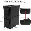 Aolamegs 50 Cal Ammo Can  Locking Hardware Kit and Stainless Steel PadlockAmmo Box Military & Army M2A1 (50cal Ammo Can Black with Pre-Installed Locking Hardware and 1 Combination Padlock) view 4